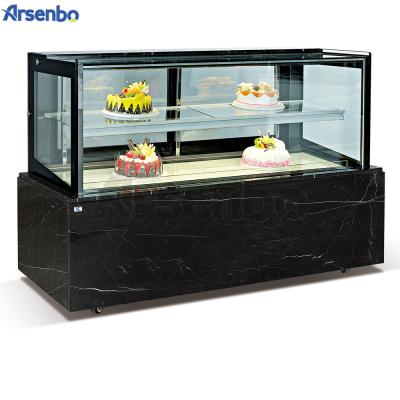 China Anti-corrosivo direcional do mármore do refrigerador da exposição do bolo de Omni à venda