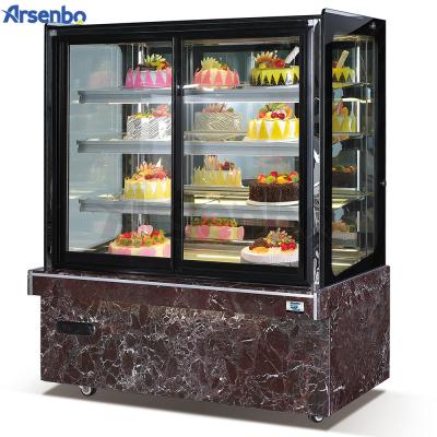 China Stainless Steel 768W Dessert Display Fridge , Multipurpose Cake Showcase Refrigerator for sale