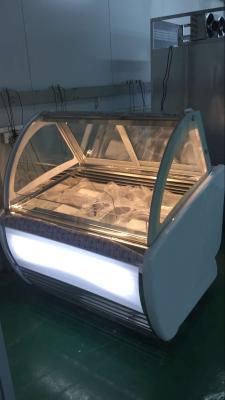 Китай Fan Cooling 50Hz 220V Ice Cream Cabinet Display Multipurpose Gelato Showcase Freezer продается