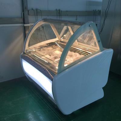 Китай дисплей шкафа мороженого 50Hz 220V, универсальный замораживатель витрины Gelato продается
