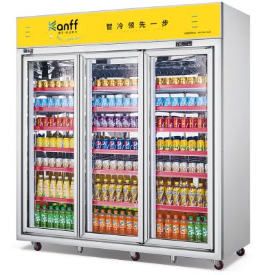 China 50Hz Alloy Commercial Beverage Cooler , 3200L Display Fridge For Cold Drinks for sale