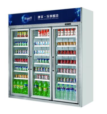 China 3200L Upright Commercial Display Refrigerator 380V White LED Light en venta