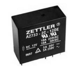 China AZ733-2C-12D ZETTLER Electrical Mechanical Relay DPDT 10A 12VDC 650Ohm Through Hole for sale
