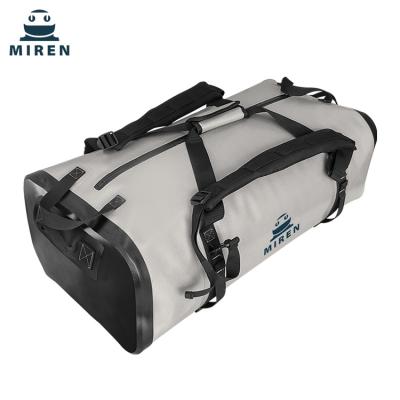 China Water Resistant Dry Bag Duffel Bag 70 Liters Light Gray Color TPU Material for sale