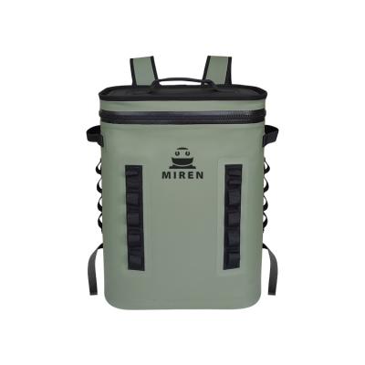 China Green Hypalon Leakproof Cooler Backpack 25L For Camping Picnic for sale
