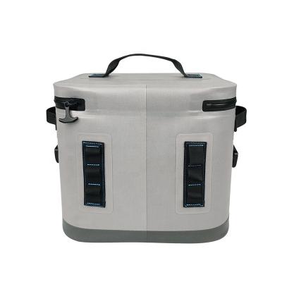 China Customized Waterproof Insulated Backpack Cooler Light Gray Color For Picnic for sale