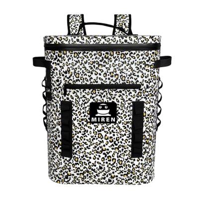 China Leopard Portable 25L Large Beer Cooler Refrigerated Bag Cooler Backpack for sale
