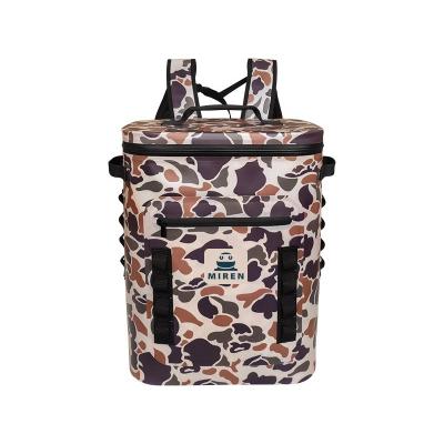 China Saco refrigerador de lata TPU 36 ao ar livre, mochila refrigerador de camuflagem para caminhadas de acampamento à venda