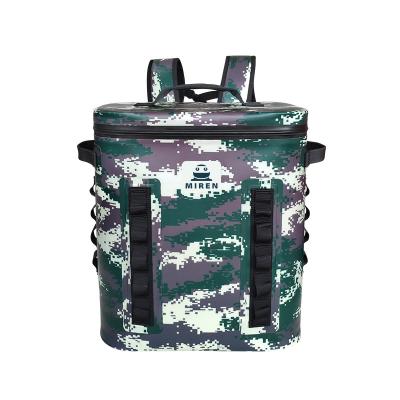 China Multifunctional Soft Picnic Cooler Bag , Camo Insulated Backpack Cooler For Fishing for sale
