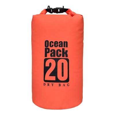 China Foldable Lightweight PVC Waterproof Dry Bag 20L Capacity For Outdoor Activity for sale