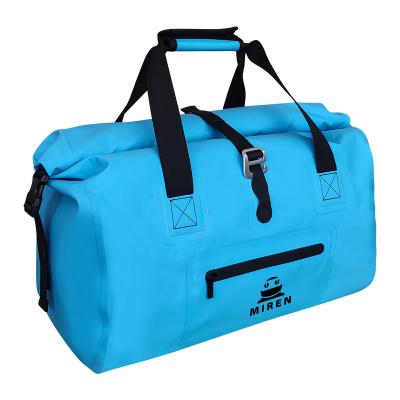 China Portable Blue PVC Waterproof Dry Bag Lightweight 35L Capacity for sale