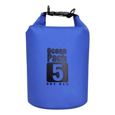 China Lightweight Durable PVC Waterproof Bag , 10L Dry Bag Backpack Blue Color for sale