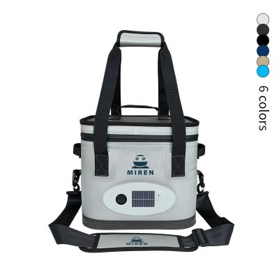 中国 Insulated 24 Can Cooler Bag With Shoulder Strap Front Pocket And Anti Leakage Zipper 販売のため