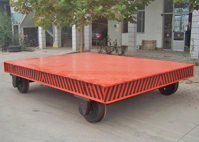 China 10 Tons Electric Rail Powered Transfer Cart Flat Steel Deck for sale