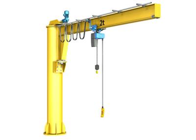 China Fixed Column Slewing Jib Crane Manual Rotate Lifting Box Type Support Frame Design for sale