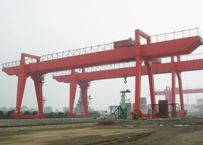 China Lifting Equipment 100ton Double Girder Gantry Cranes With Electric Trolley for sale