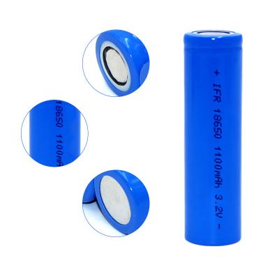 China IFR 18650 LiFePO4 Battery Cell 10A 3.2V 1100mah with High Discharge Rate for sale