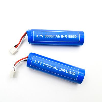 China INR 18650 Lithium Ion Battery Cell 3.7v 3000mah Rechargeable With Connector for sale