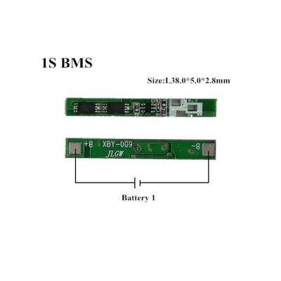 China placa da proteção da bateria do PCM de 1S 2A Li Ion BMS com tira do níquel à venda