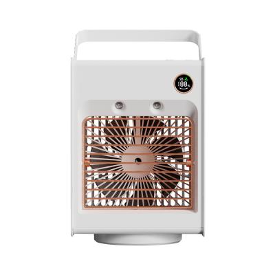 China Rechargeable USB Air Cooler Fan 4000mAh Battery Nano Ice Mist Fan for sale