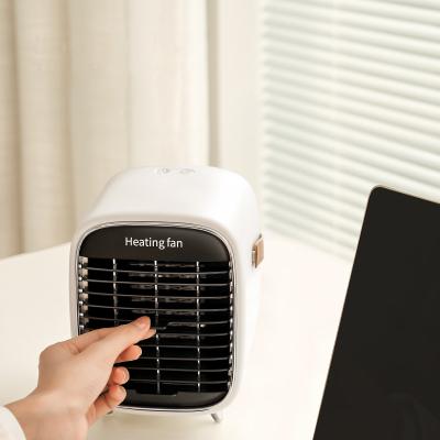 China ABS Personal Electric Fan Heater 600W 900W Ceramic Small Space Heater Fan for sale