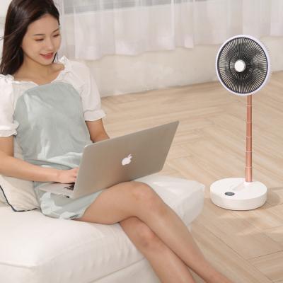 China LCD Screen Floor Standing Fans DC 5V 10000mAh Rechargeable Pedestal Fan for sale