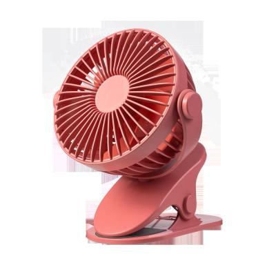 China Rechargeable Portable USB Fan 1200mAh Electronic Clip Foldable Hand Fan for sale