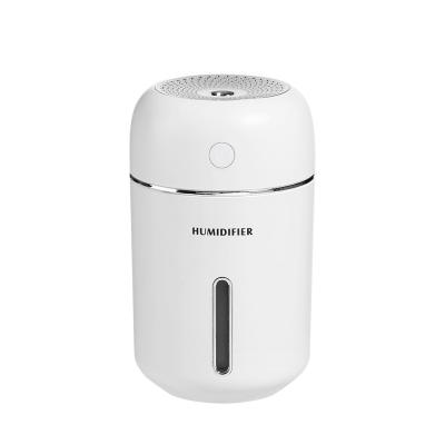 China Car USB 280ml Ultrasonic Air Humidifier With Warm Lights H2o Cool Mist Maker for sale
