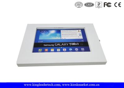 China White Metal Secure Ipad Kiosk Enclosure For The Galaxy Tab 10.1 Inch for sale