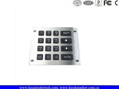 China Waterproof illuminated numeric keypad , Panel mount keypad with 16 back-lit keys MKP100-1 for sale