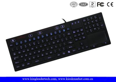 中国 電源スイッチのシリコーンのラップトップのキーボード 106 のキーの調節可能な明るさ 販売のため