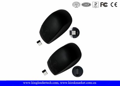 China Schwarzes Mini-USB-Empfänger-Silikon 2,4 Gigahertz imprägniern drahtlose Maus mit Laser-Zeiger zu verkaufen
