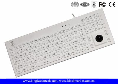 中国 電源スイッチが付いている白い IP68 極度の細い USB のシリコーンのキーボード 販売のため