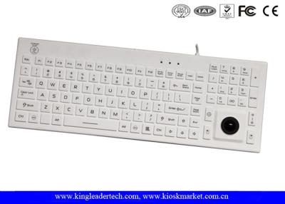 China Function Keys Washable Silicone USB Keyboard Built - In Trackball for sale
