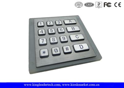 China Teclado iluminado del metal con 16 llaves de la prenda impermeable de los números IP65 en venta