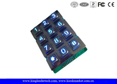 China Vandal Proof Zink Alloy Metallic Keyboard With Backlit / 9 Pin Connector for sale