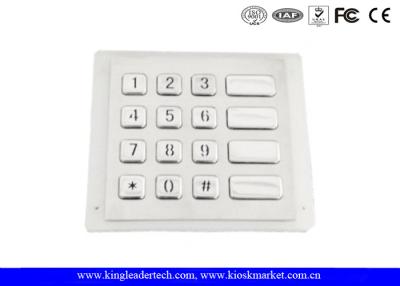 China Stainless Steel Rugged USB vandal proof keypad , 4x4 Matrix Kiosk Keypad for sale