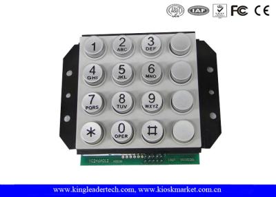 China 16 Keys PIN interface Zink Alloy Industrial Numeric Keypad For Door Access Control or Phone System for sale