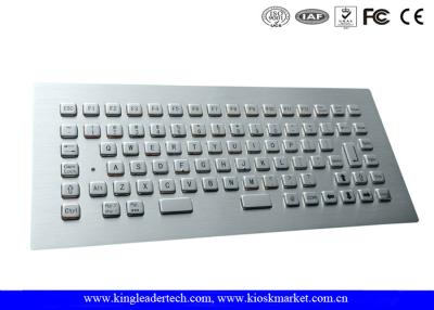 China Rugged Panel Mount Stainless Steel  Keyboard with 12 Function Keys , CE / FCC for sale
