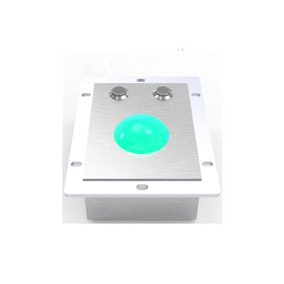 China Trackball industrial resistente al agua Ratón 50 mm Bola de luz de resina Montaje en panel Trackball en venta