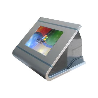 China Quiosco de escritorio del ahorro de espacio con la exhibición de acero durable de TFT LCD de la pantalla táctil del IR del recinto en venta