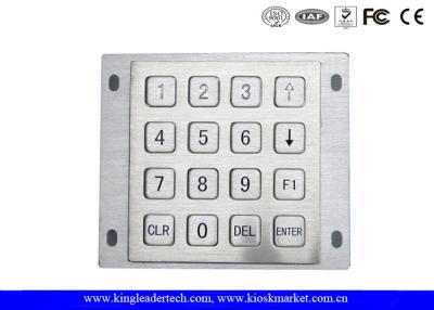 China Schroffer Platten-Berg-Kiosk 4 4 flache Schlüssel der Metalltastatur-16 mit Pin-Verbindungsstück zu verkaufen
