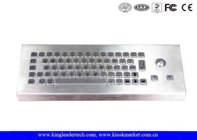 China Dust Proof Waterproof Industrial Computer Keyboard With Stainless Steel Trackball for sale