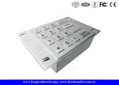 China Dust Proof Usb Numeric Keypad , Metal Keypad With 4x4 Matrix and Flush Keys for sale