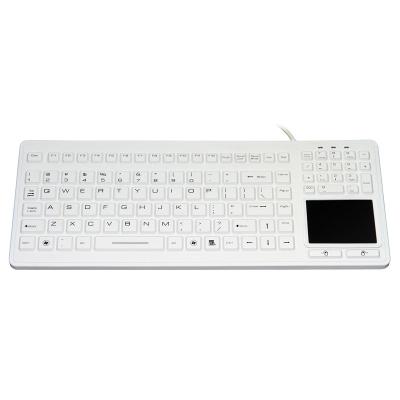 China Anti Virus Medical Keyboard With Integrated Touchpad Completely Sealed IP68 Cleanable for sale
