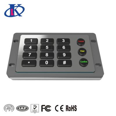 China Excellent Tactile Feel Backlit Metal Keypad , Weatherproof Keypad Customizable Key Layout for sale