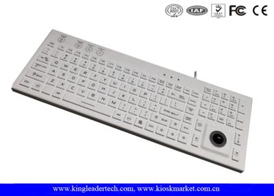 China IP68 106 Keys Waterproof Silicone Keyboard Built In Trackball And Backlight for sale