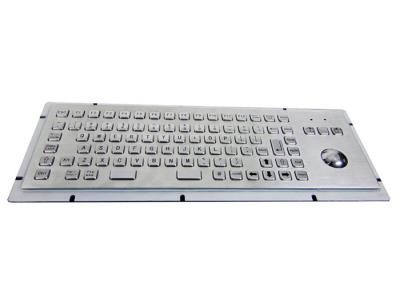 China F fecha o teclado industrial de aço inoxidável 20mA com o Trackball ótico do rato à venda