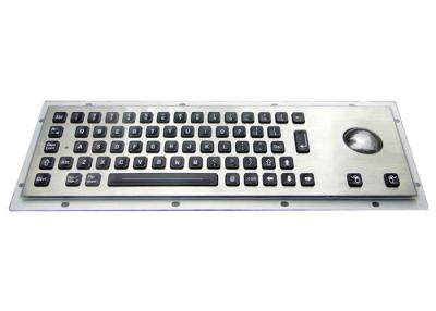 China Splash Resistant Stainless Steel Keyboard 64 Illuminated Keys With Trackball / Backlit for sale