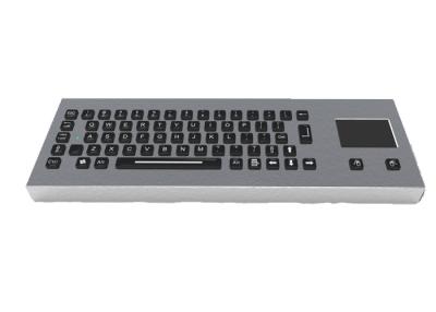 China 64 Keys Stainless Steel Industrial Desktop Keyboard With Touchpad Backlight for sale